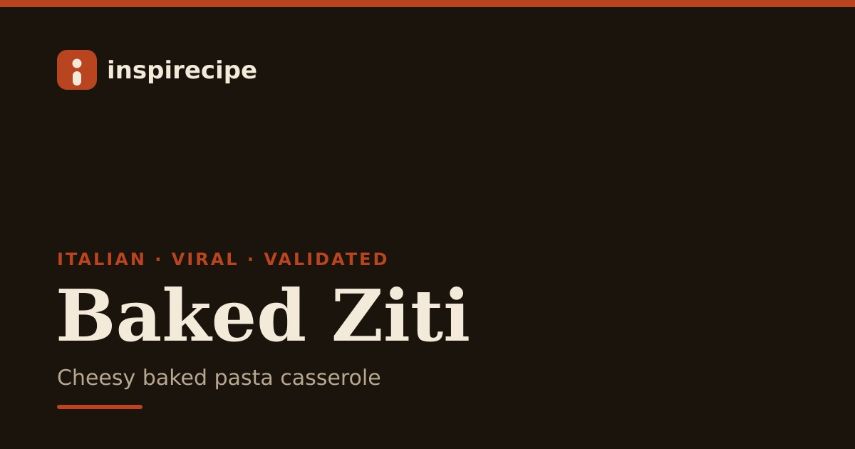 Baked Ziti · Italian main course