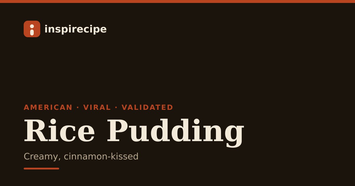 Creamy Rice Pudding