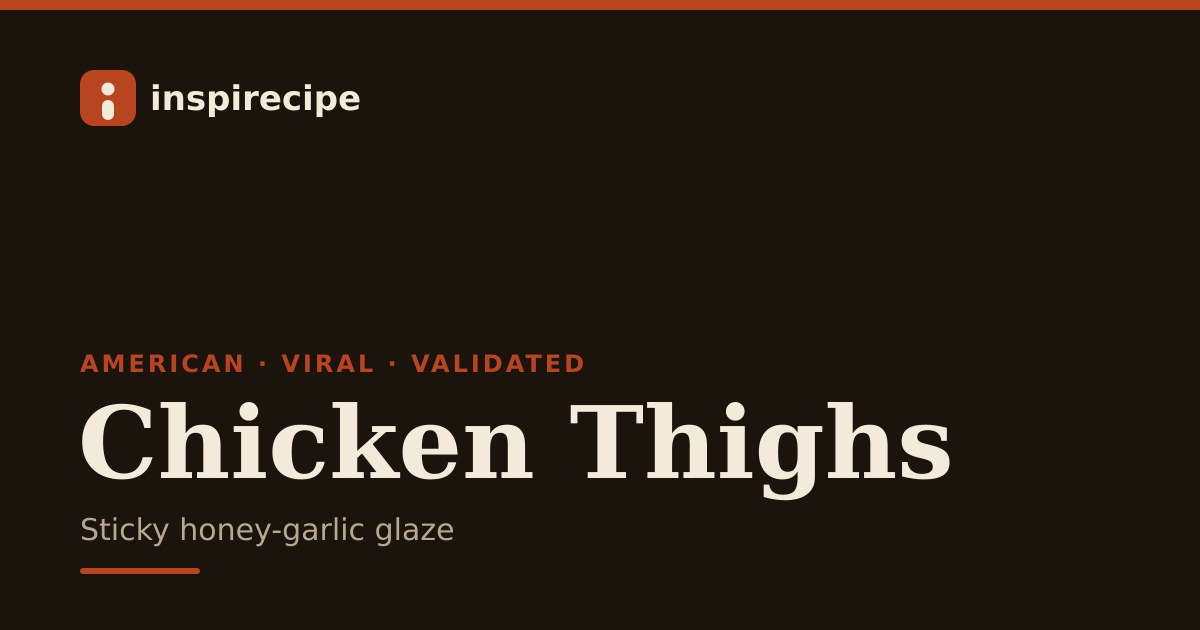 Honey Garlic Chicken Thighs