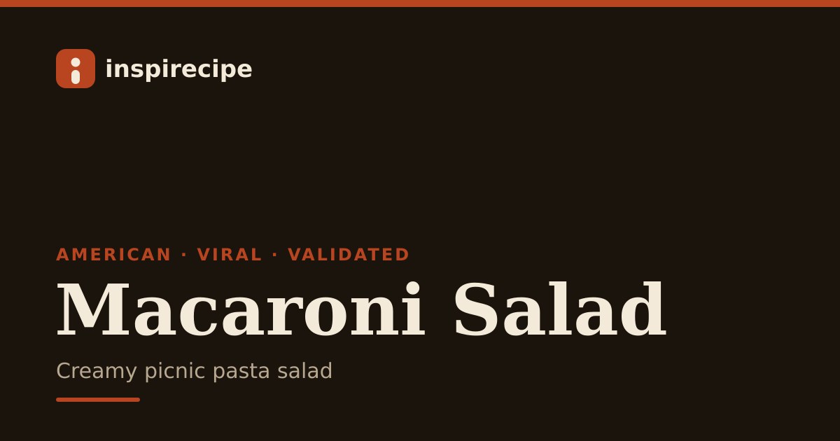 Classic Macaroni Salad