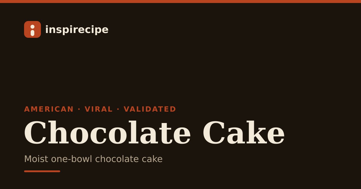 One-Bowl Chocolate Cake