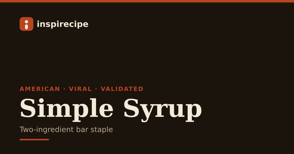 Simple Syrup