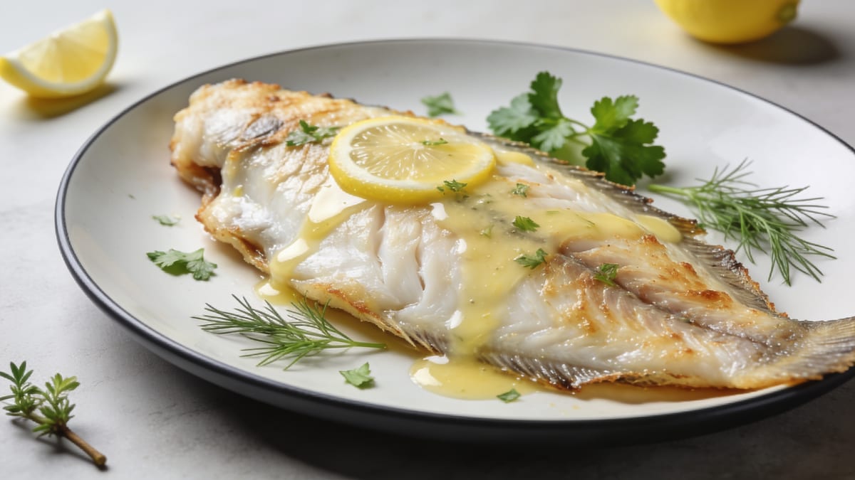 Baked Flounder · American main course