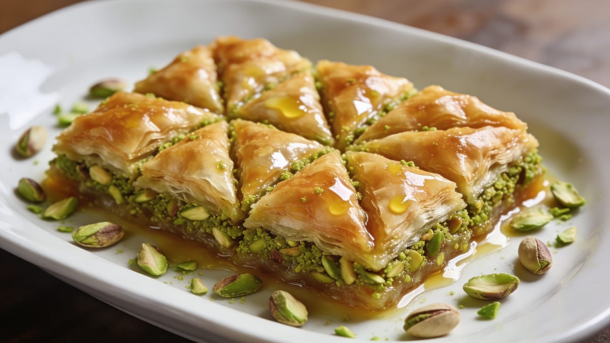 Baklava — Layered Phyllo & Nut Pastry in Syrup · Turkish dessert