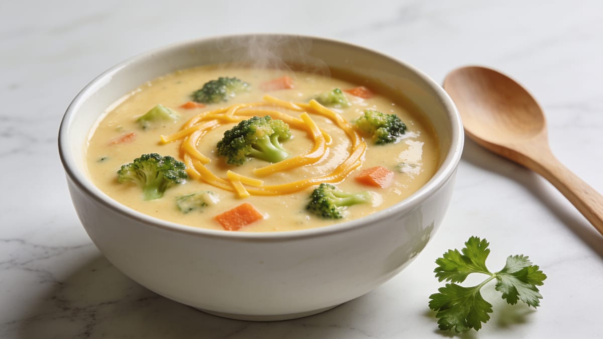 Copycat Broccoli Cheddar Soup · American soup