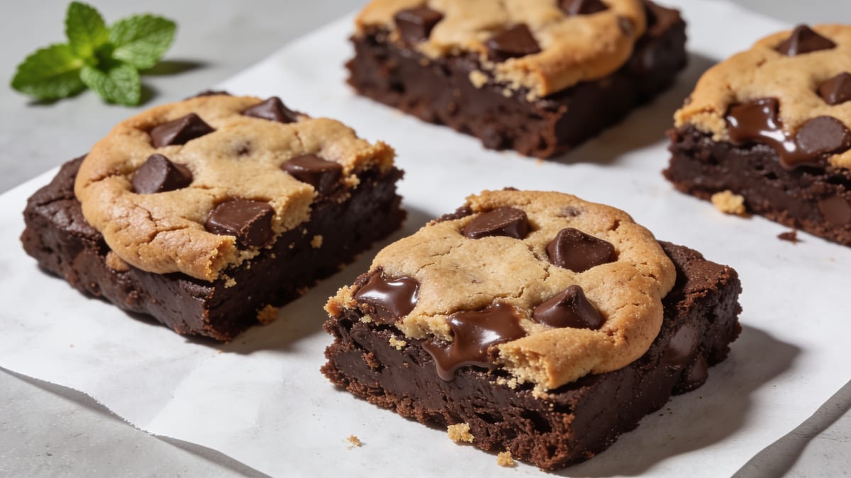 Brookies (Brownie Cookies) · American dessert