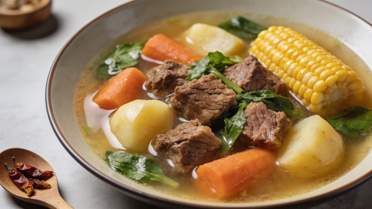 Caldo de Res (Mexican Beef Soup) · Mexican soup
