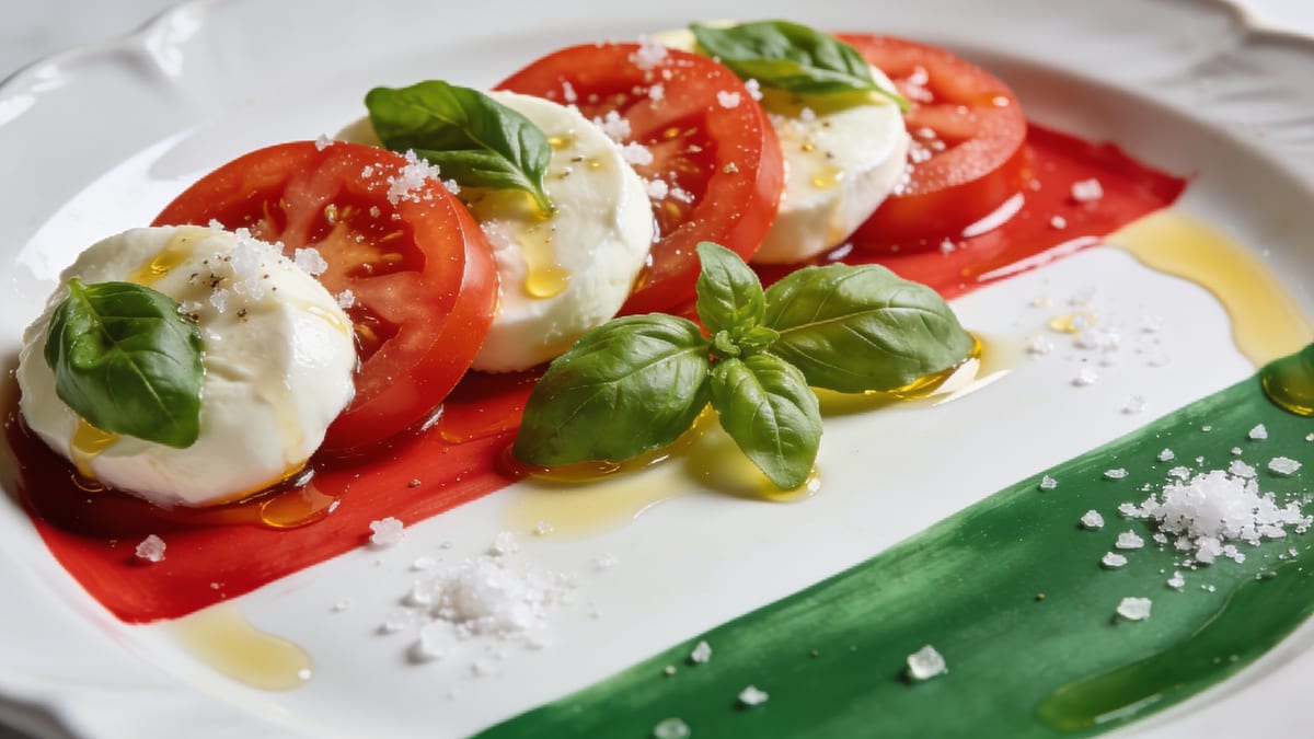 Insalata Caprese — Tomato, Mozzarella & Basil Salad · Italian appetizer