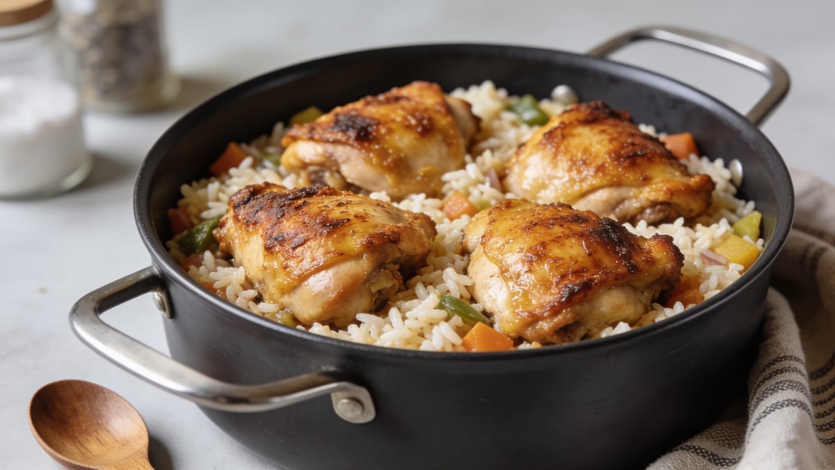 One-Pot Chicken Thighs and Rice · American main course