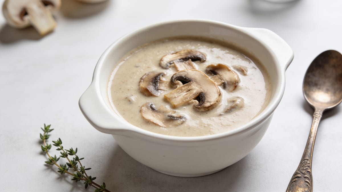 شوربة كريمة المشروم · American soup