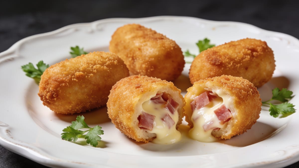 Croquetas — Spanish Ham Croquettes · Spanish appetizer