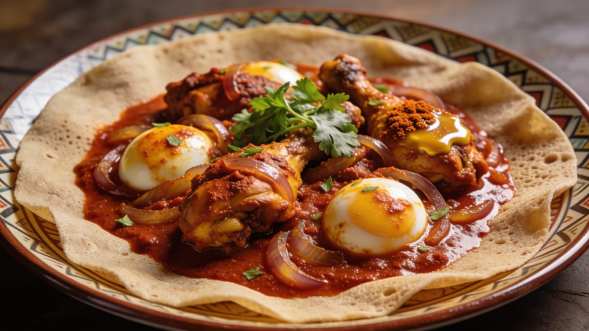Doro Wat — Ethiopian Spiced Chicken Stew · Ethiopian main course