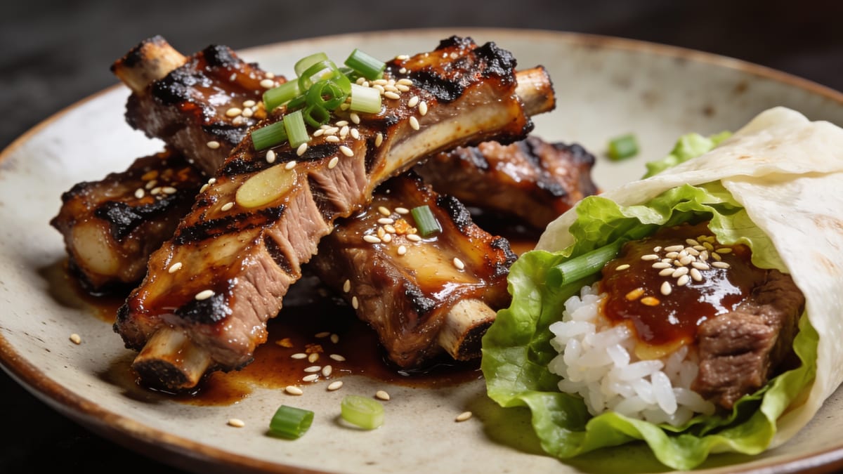 Galbi — Korean Grilled Marinated Short Ribs · Korean main course