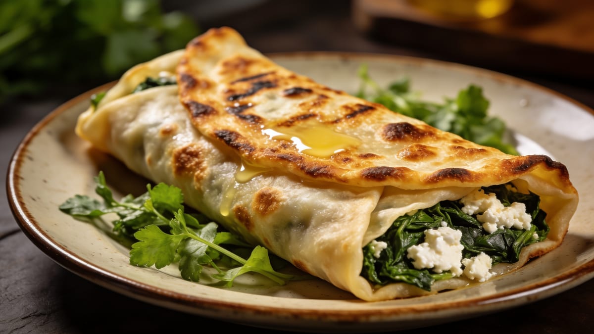 Gözleme — Turkish Stuffed Griddled Flatbread · Turkish main course