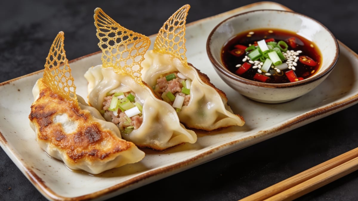Gyoza — Japanese Pan-Fried Dumplings · Japanese appetizer