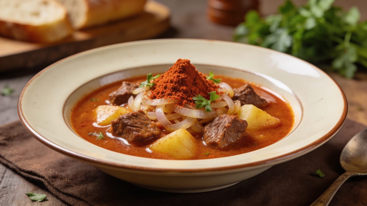 Hungarian Goulash (Gulyás) · Hungarian soup