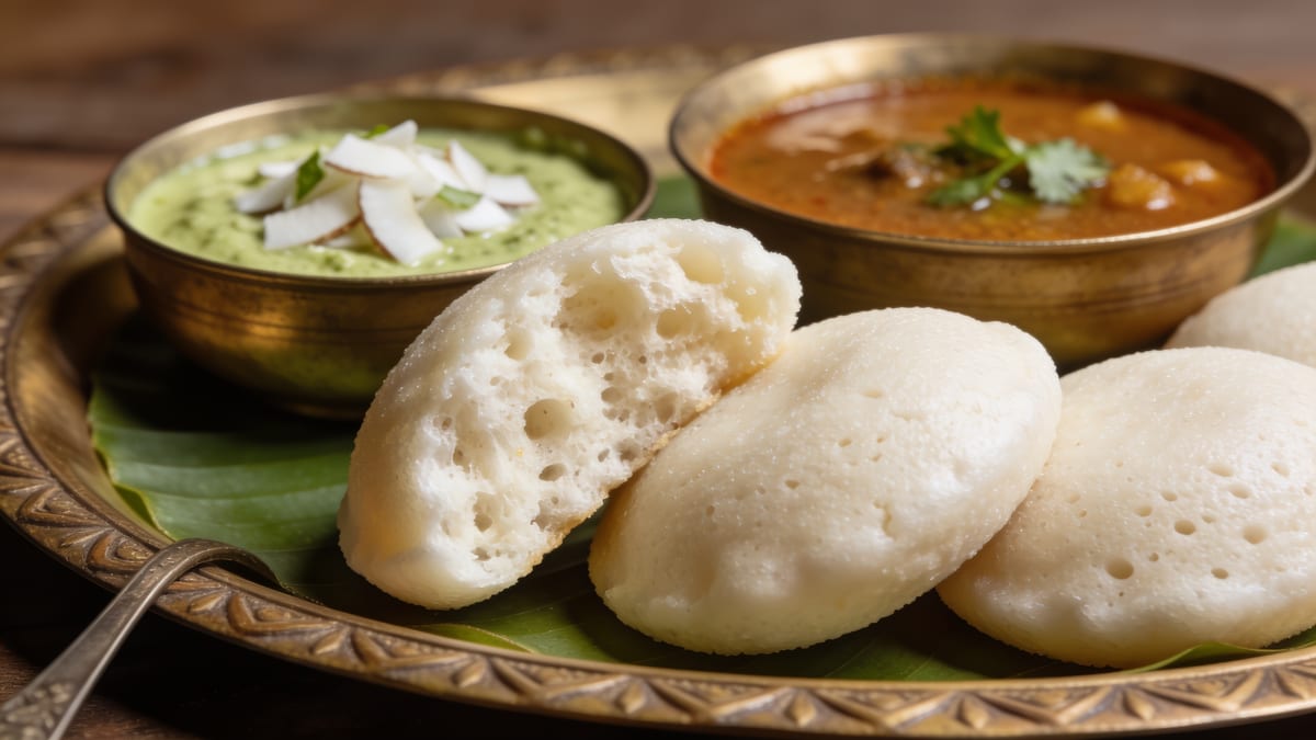 Idli — South Indian Steamed Rice Cakes · Indian breakfast