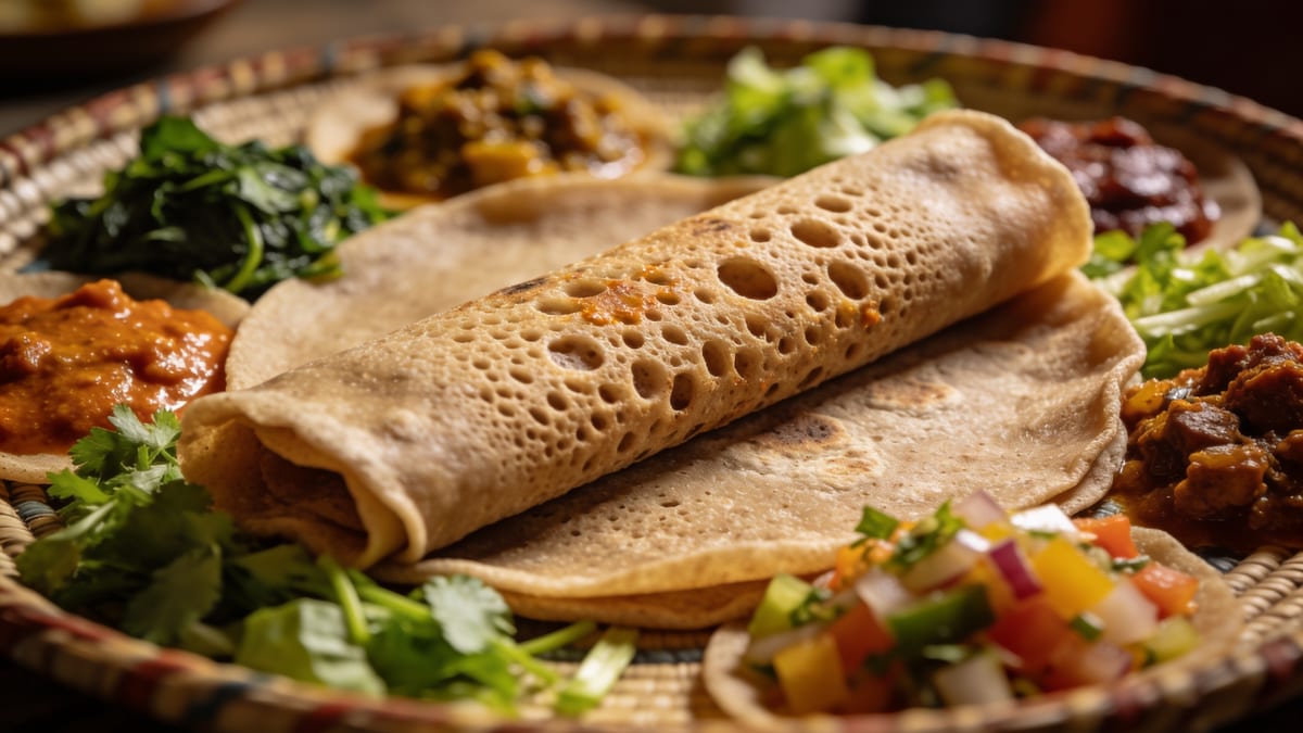 Injera — Ethiopian Sourdough Flatbread · Ethiopian bread