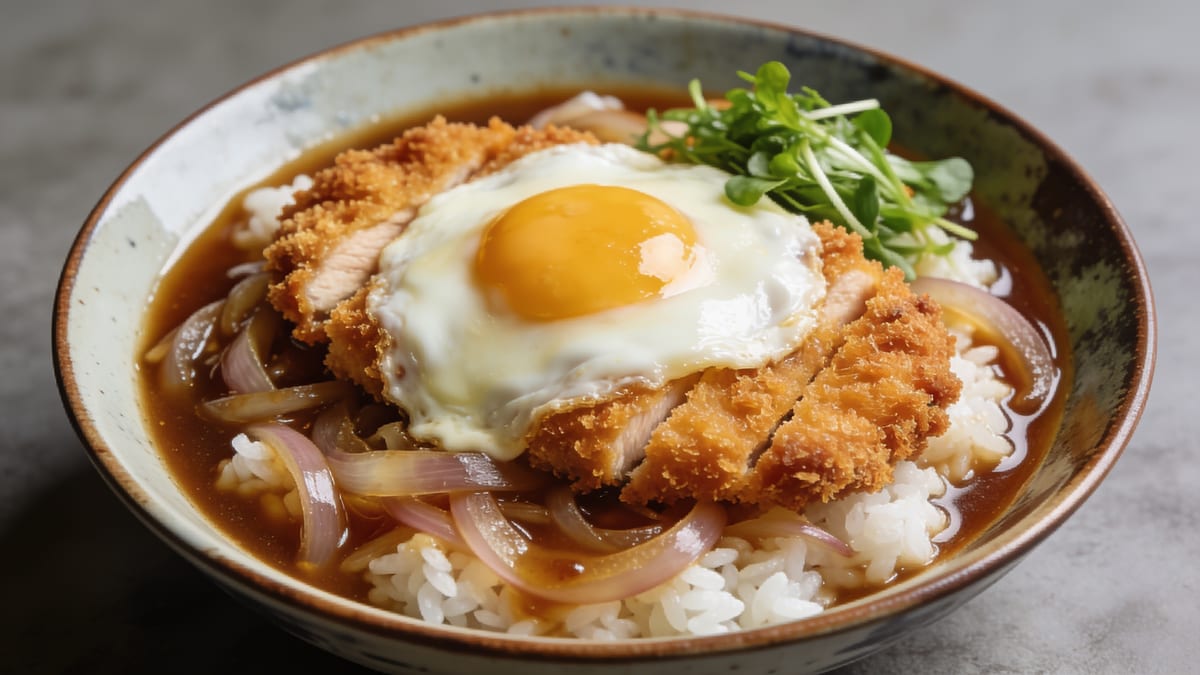 Katsudon — Japanese Pork Cutlet & Egg Rice Bowl · Japanese main course