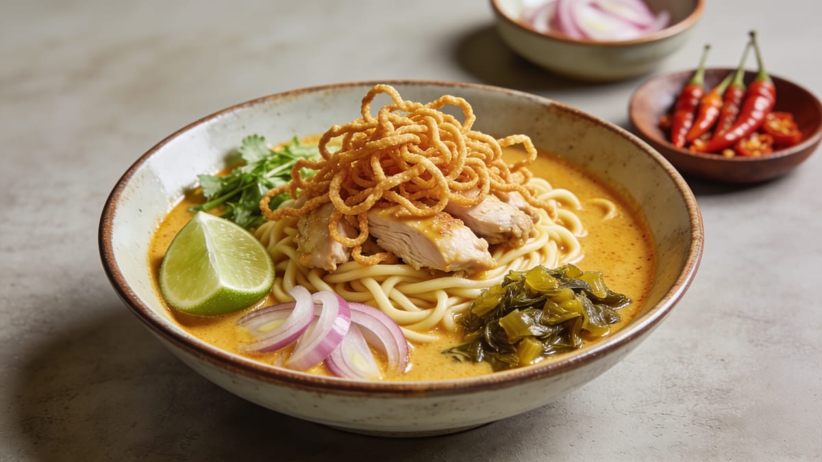 Khao Soi — Northern Thai Curry Noodle Soup · Thai main course