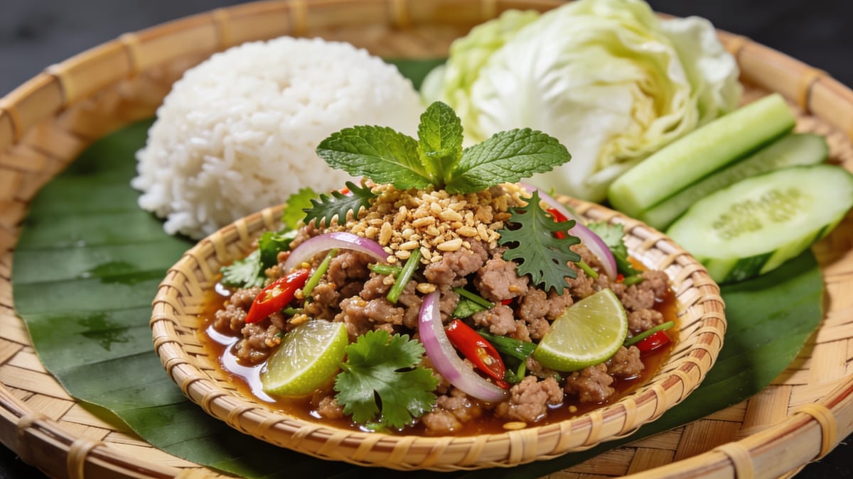 Larb — Thai-Lao Minced Meat Herb Salad · Thai salad