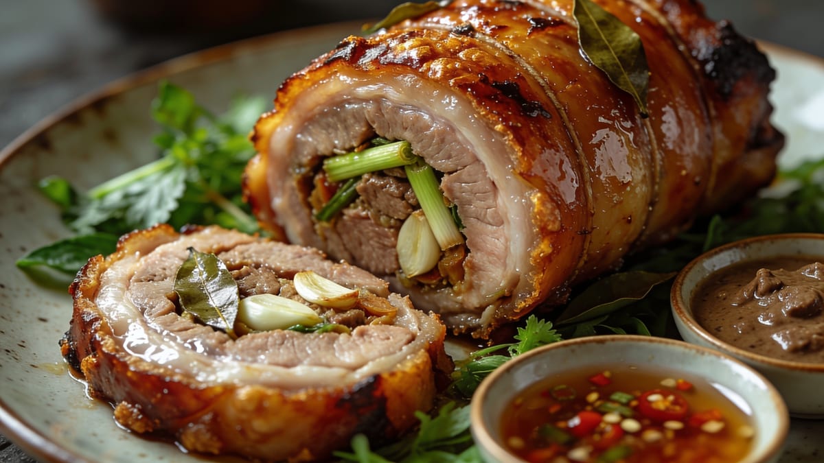 Lechon — Filipino Crispy Roast Pork Belly · Filipino main course