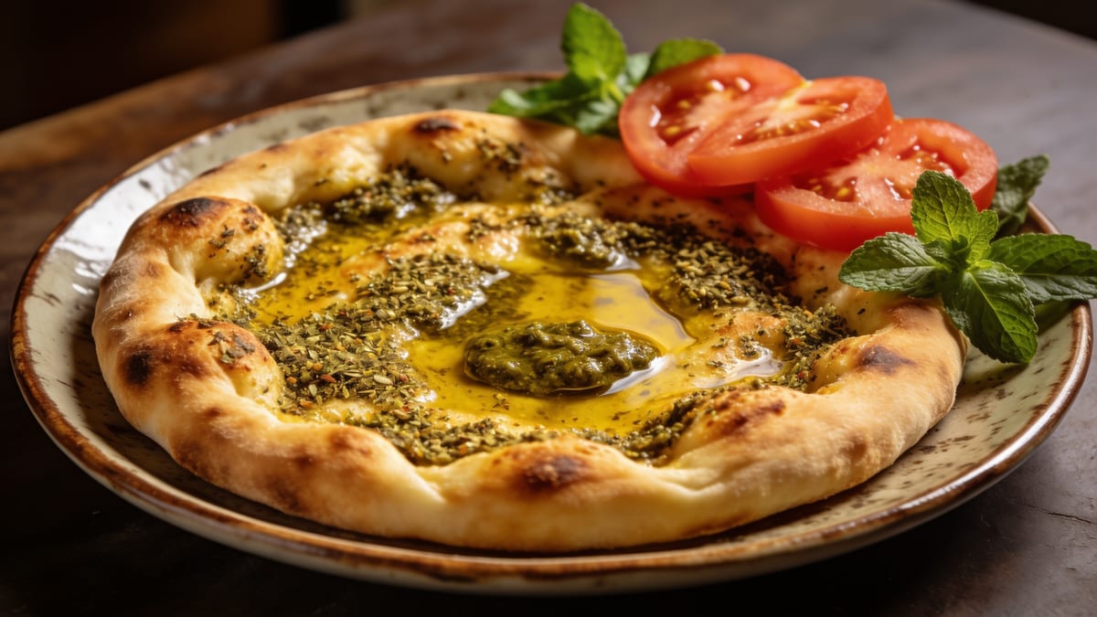 Manakish — Levantine Za'atar Flatbread · Levantine breakfast