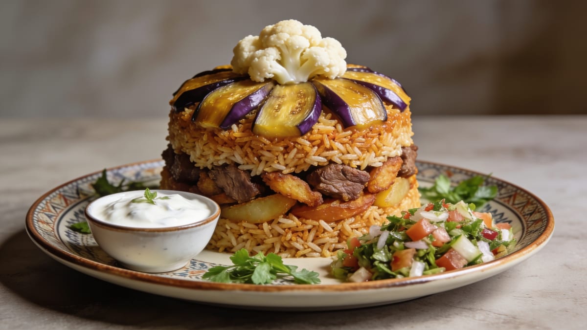 Maqluba — Levantine Upside-Down Rice · Levantine main course