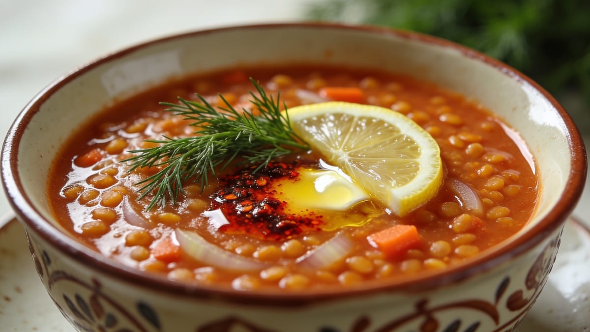 Mercimek Çorbası — Turkish Red Lentil Soup · Turkish soup