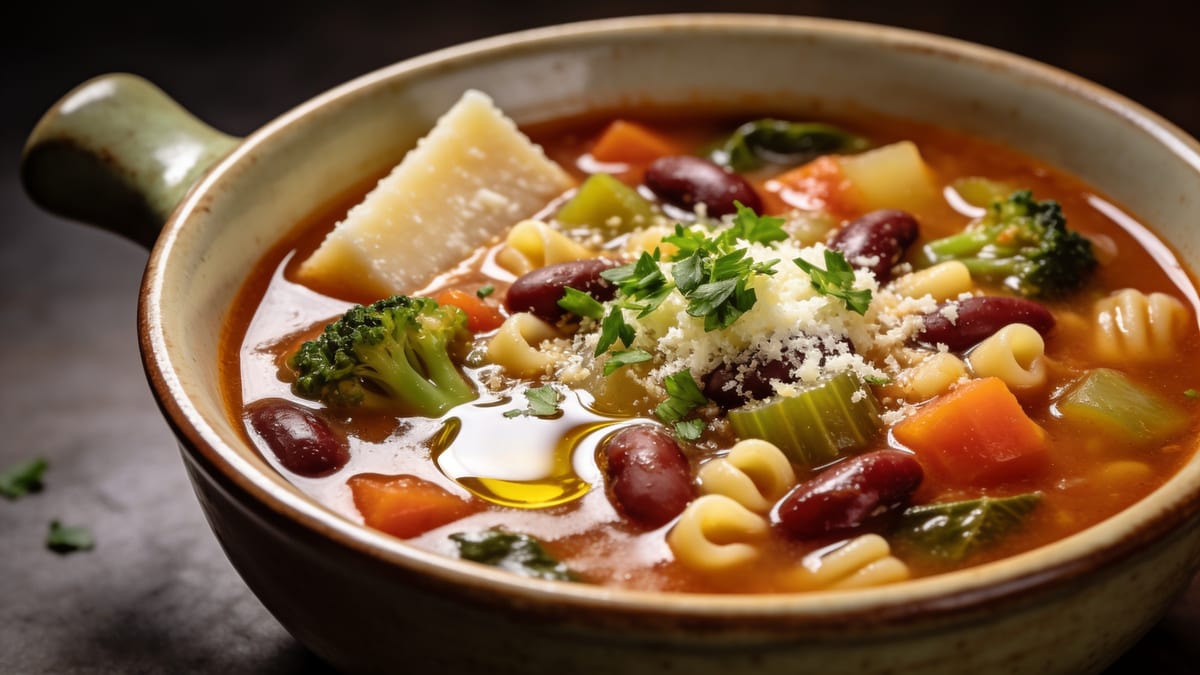 Minestrone — Italian Vegetable & Bean Soup · Italian soup