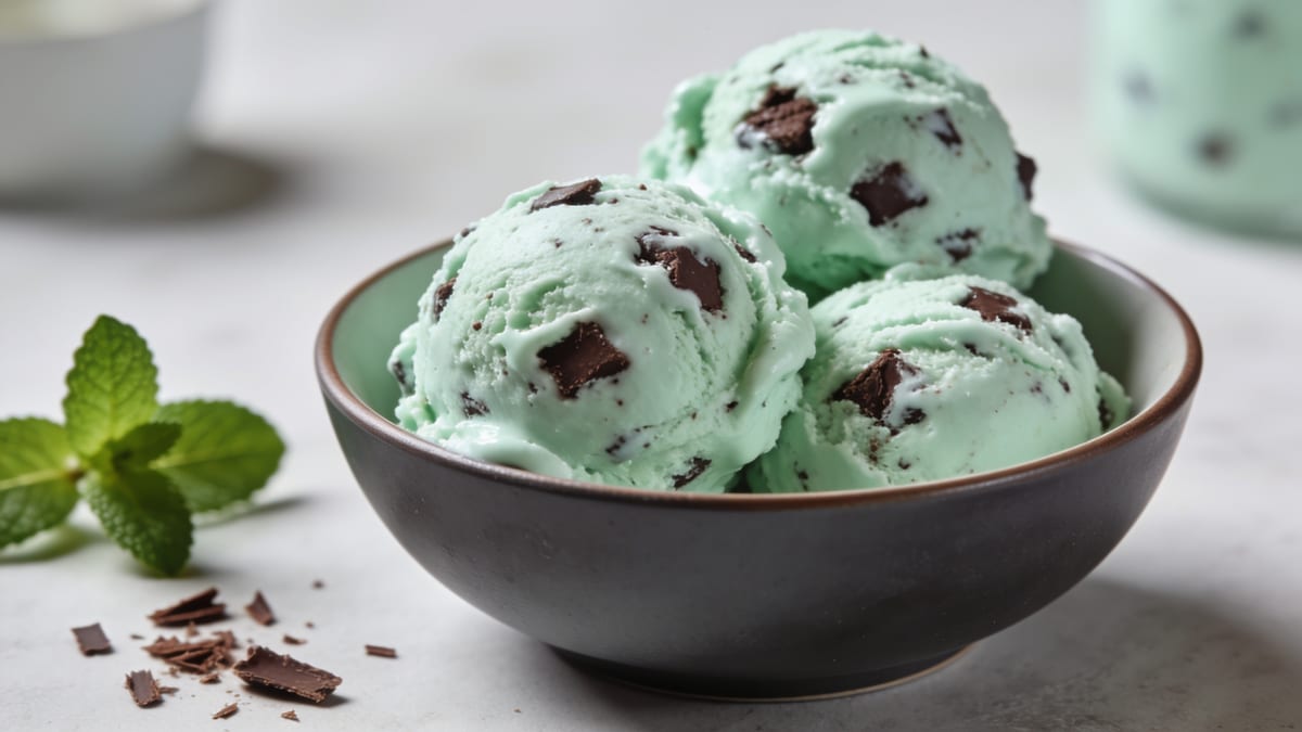 Mint Chocolate Chip Ice Cream · American dessert
