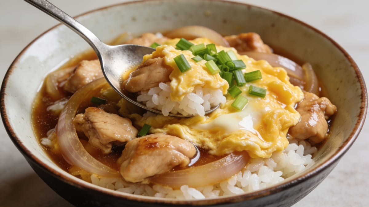 Oyakodon — Chicken & Egg Rice Bowl · Japanese main course