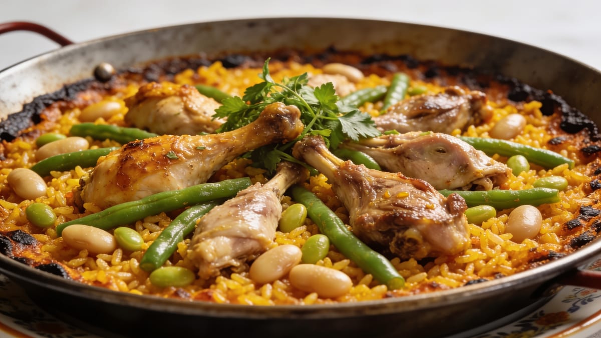Paella Valenciana — Traditional Valencian Paella · Spanish main course