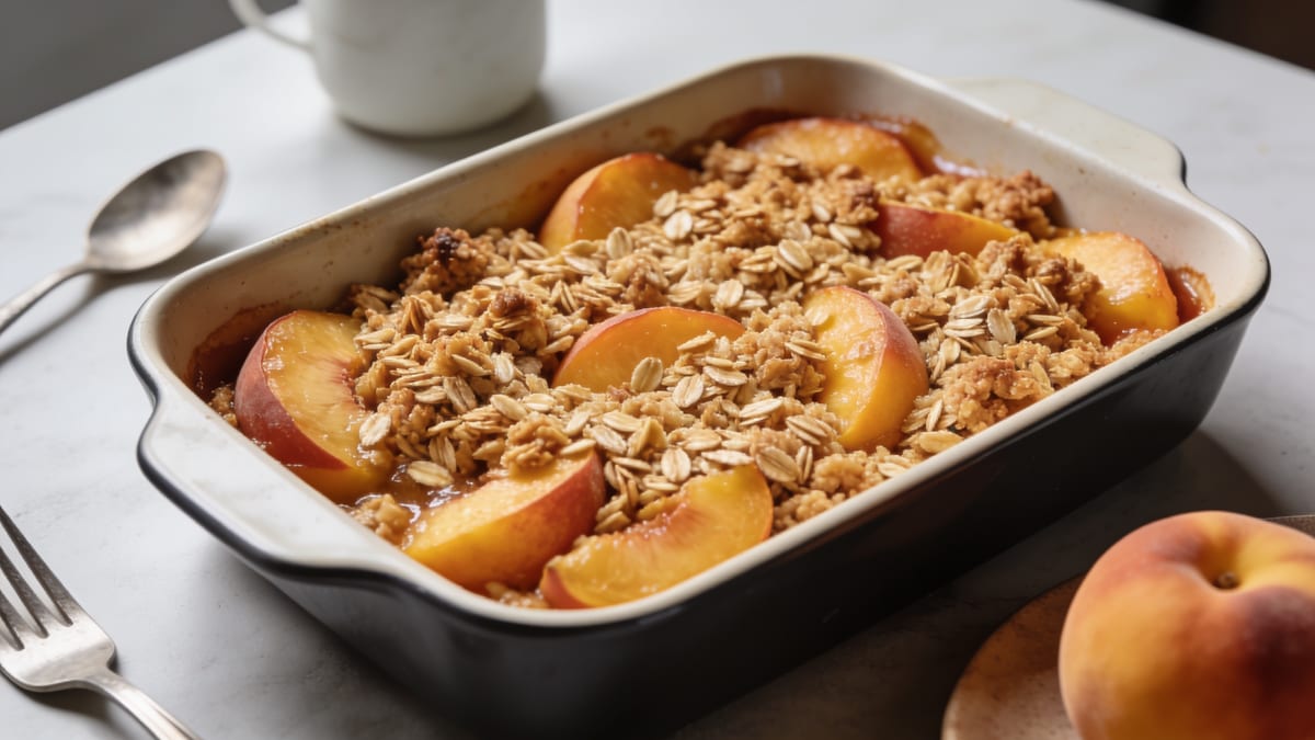 Peach Crisp · American dessert