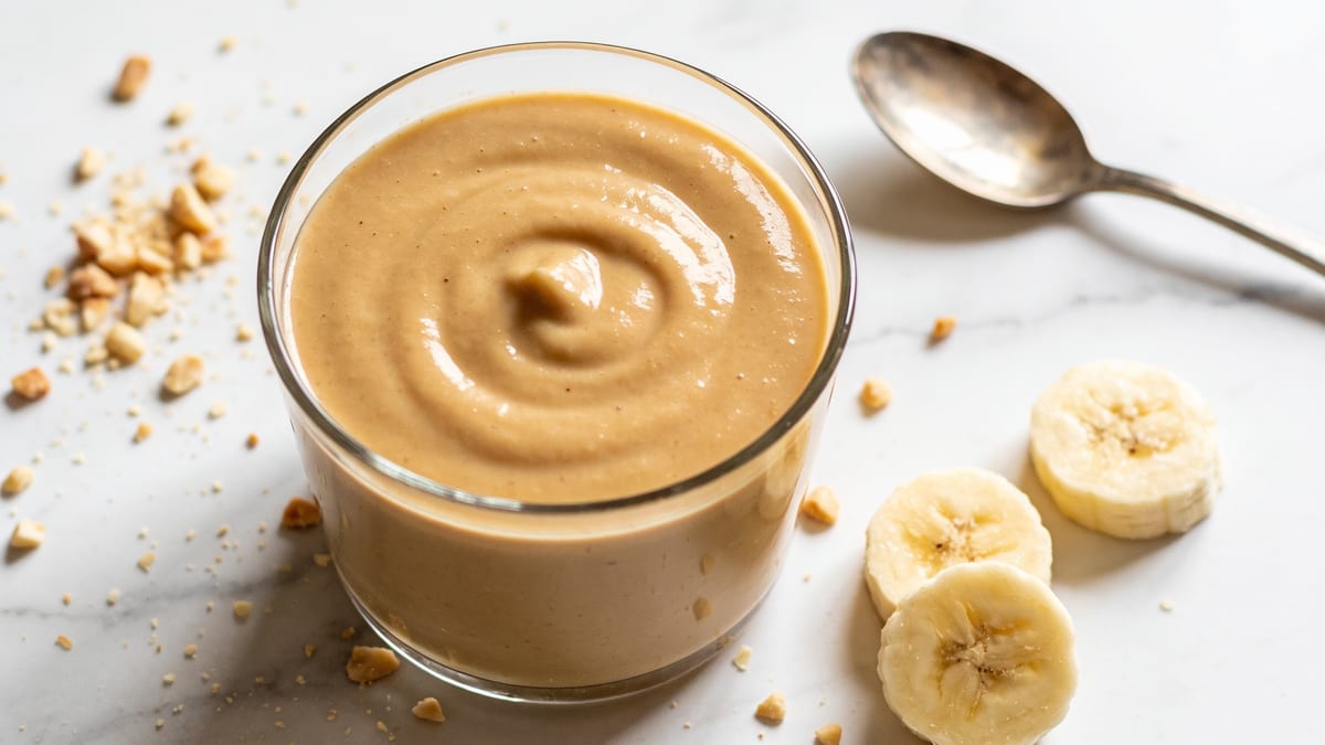 Peanut Butter Banana Smoothie · American breakfast