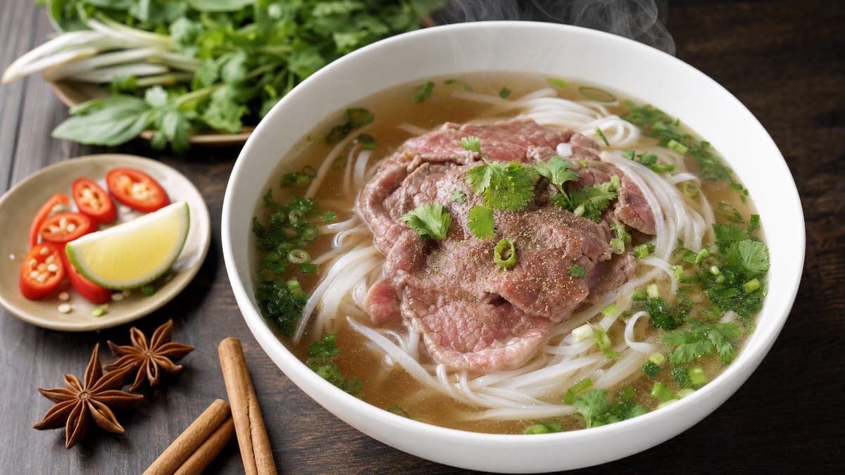 Phở Bò — Hanoi-Style Beef Noodle Soup · Vietnamese soup