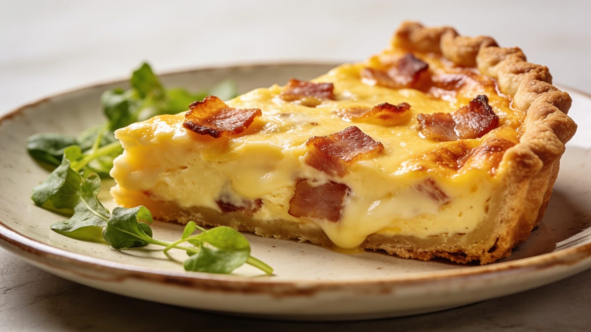 Quiche Lorraine — French Bacon & Cream Tart · French main course