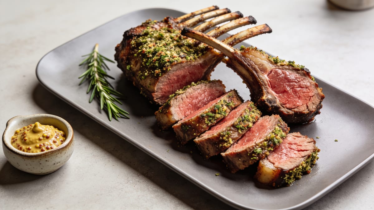Roasted Rack of Lamb · French main course