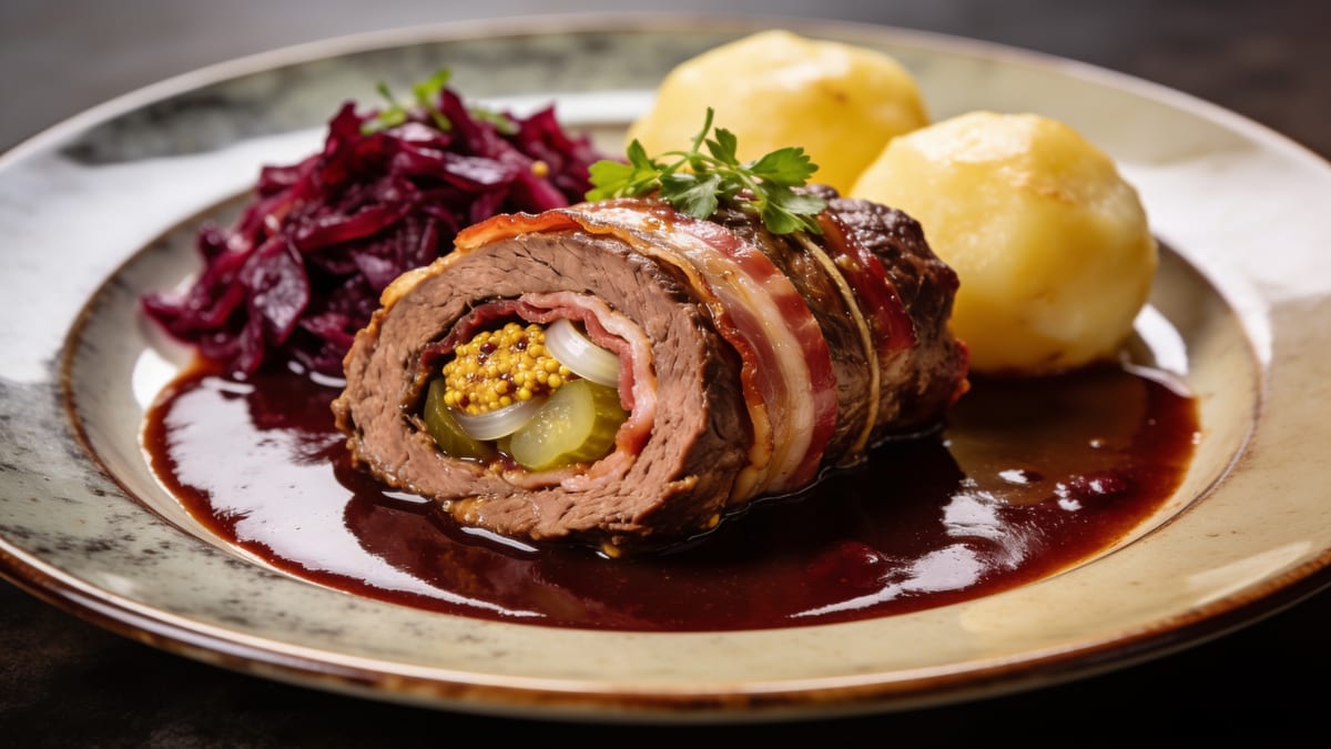 Rinderrouladen — German Braised Beef Rolls · German main course