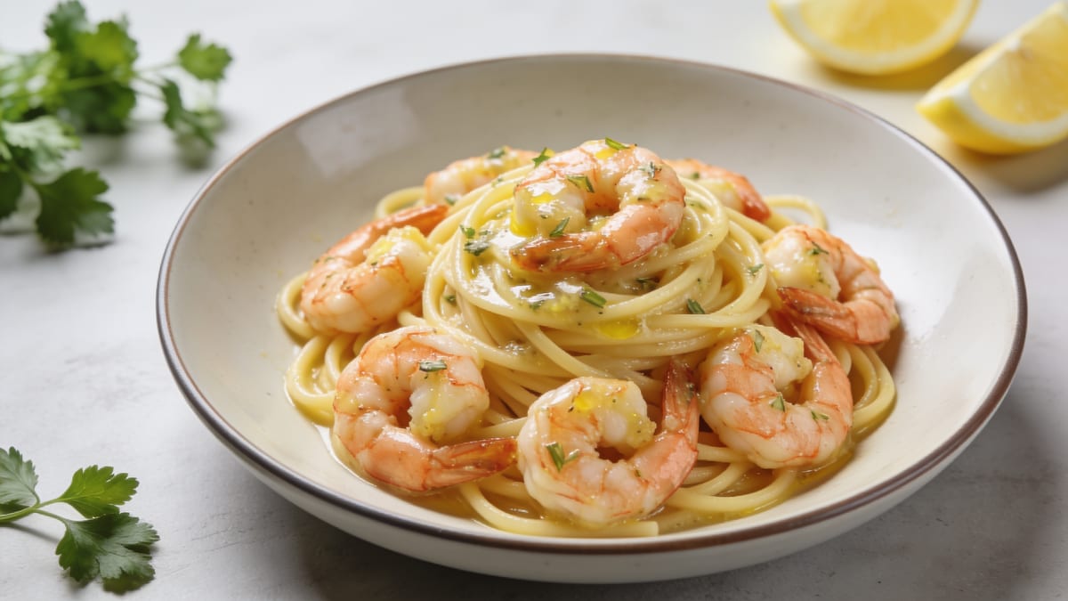 Shrimp Scampi Pasta · Italian main course