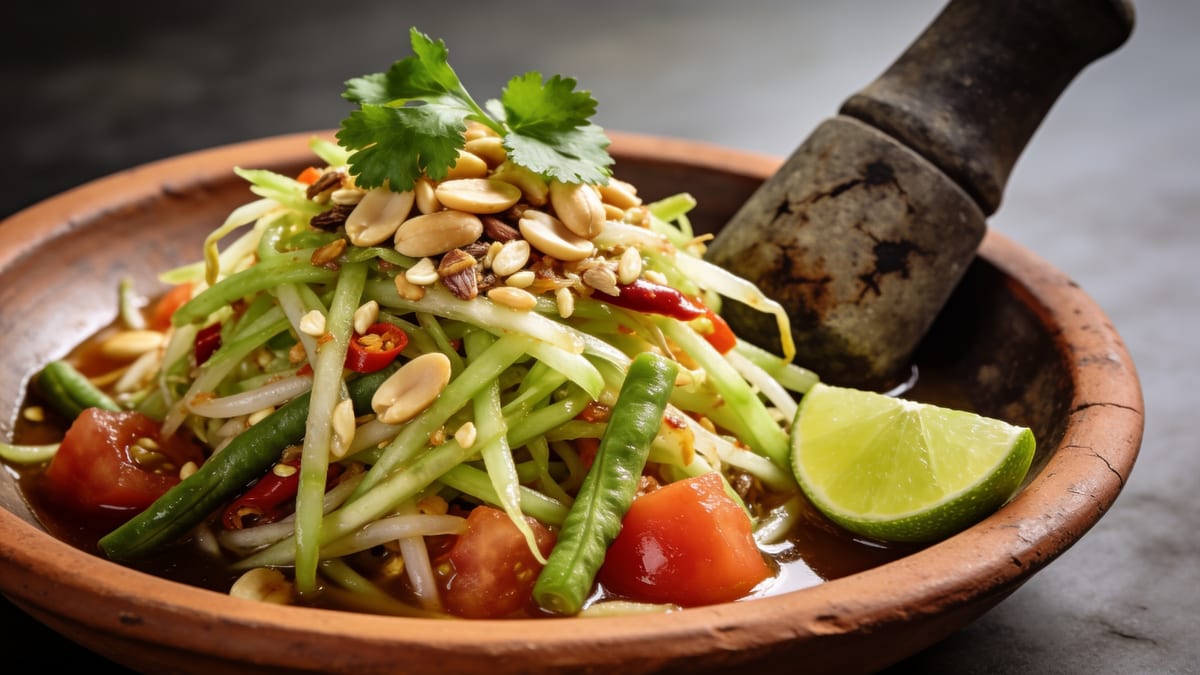 Som Tam — Thai Green Papaya Salad · Thai salad