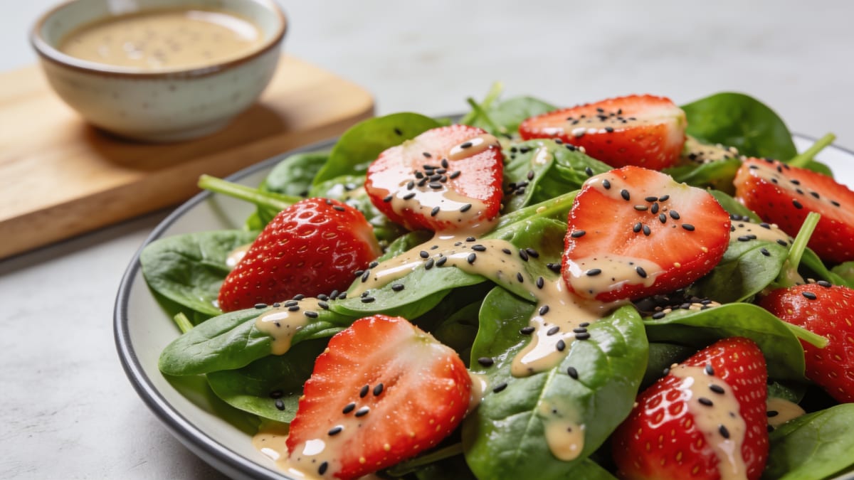 Strawberry Spinach Salad · American salad