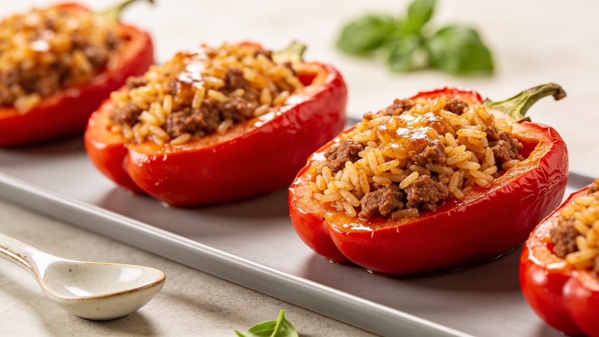 Stuffed Peppers with Rice · American main course
