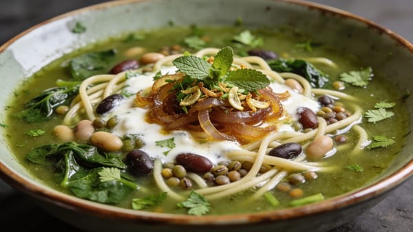 Ash Reshteh — Persian Herb, Noodle & Bean Soup