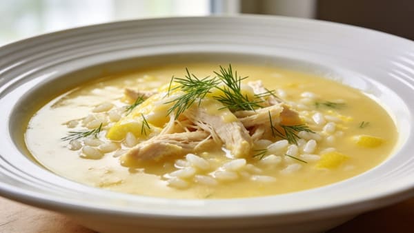 Avgolemono — Greek Lemon Chicken Rice Soup