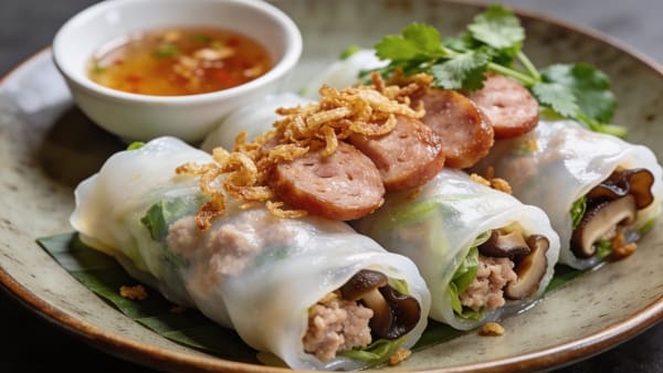Bánh Cuốn — Vietnamese Steamed Rice Rolls