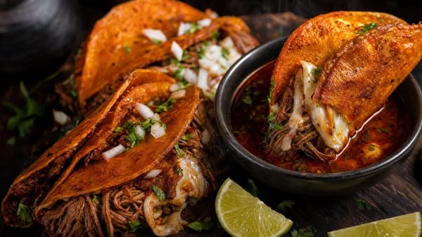 Birria de Res — Beef Birria Tacos with Consomé