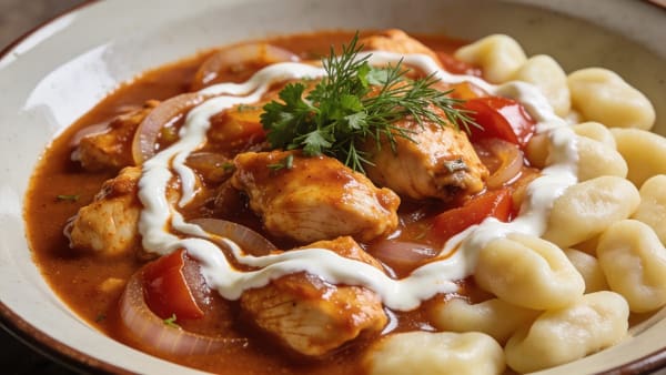 Csirkepaprikás — Hungarian Chicken Paprikash
