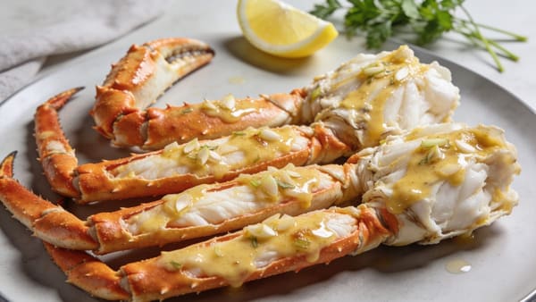 Crab Legs with Garlic Butter Sauce