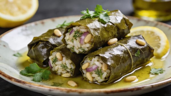 Dolmades — Greek Stuffed Grape Leaves